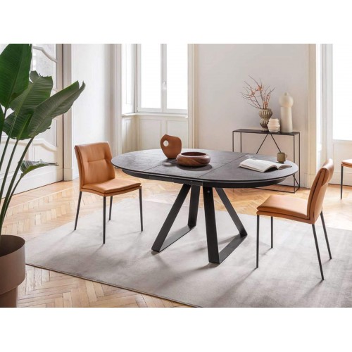 Calligaris ATLANTE bővíthető kerek étkezőasztal